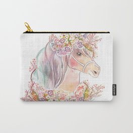 Unicorn print, giclée print, art print, unicorn wall art Carry-All Pouch