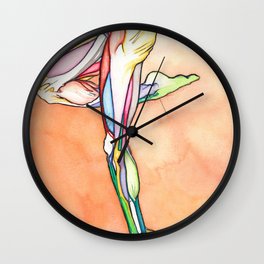 Framed, ballet dancer leg anatomy, NYC Artist Wall Clock