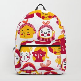 Girl Faces Pattern Backpack