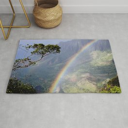Rainbow Through the Rain: Kauai, Hawaii Rug