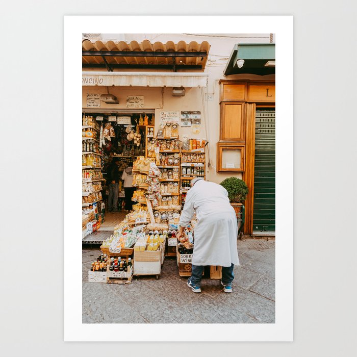 Italian shop - Travel photography print Art Print