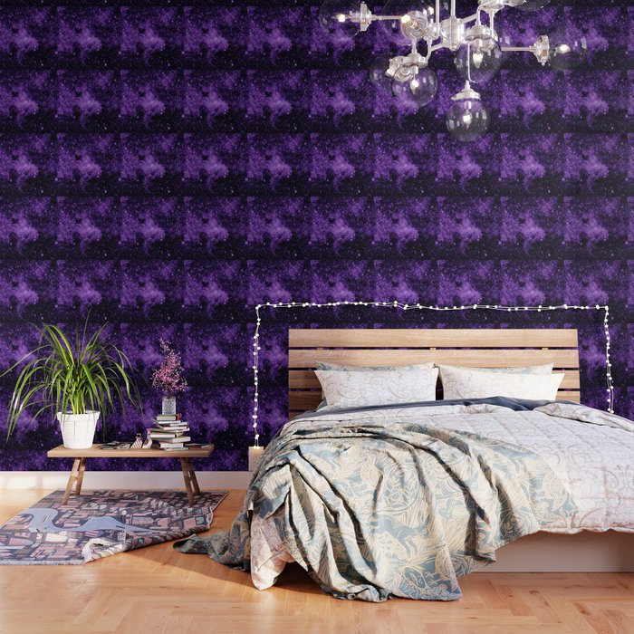 Galaxy Dark Purple Stars Wallpaper By Vintageby2sweet Society6 Looking for the best purple and blue galaxy wallpaper? galaxy dark purple stars wallpaper by vintageby2sweet