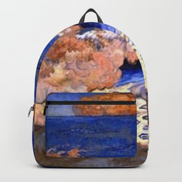 Georges Lacombe - Marine bleue, effet de vague Backpack | Old, Artprint, Painting, Illustration, Poster, Wallart, Decor, Vintage, Museumoffineart 