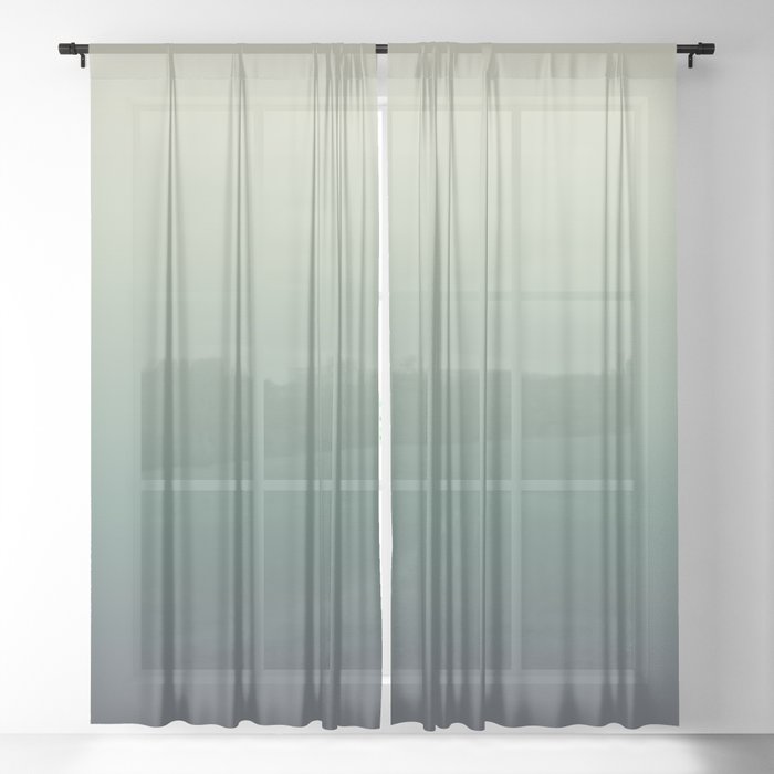 Autumn Colors Sheer Curtain By Ohaniki, Green And Gray Curtains