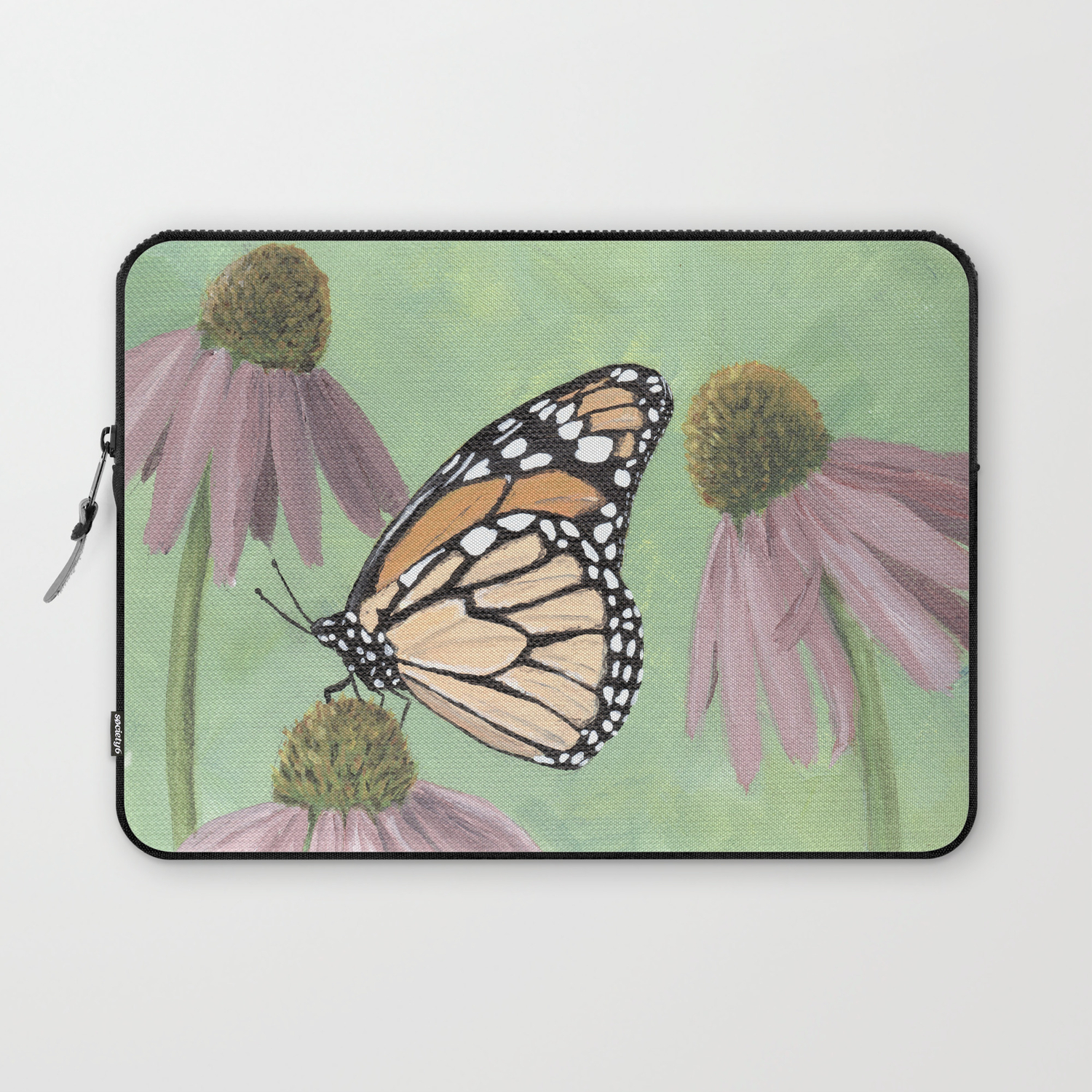 Monarch Butterfly Art Orange Butterfly Painting Laptop Sleeve By