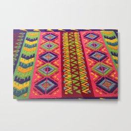 Colorful Guatemalan Alfombra Metal Print