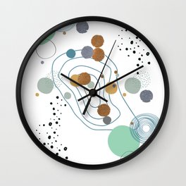 Colorful Abstract Galactic Orbit  Wall Clock