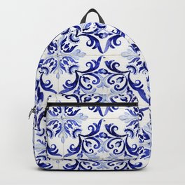 Azulejo V - Portuguese hand painted tiles Backpack