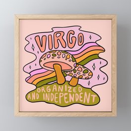 Virgo Mushroom Framed Mini Art Print
