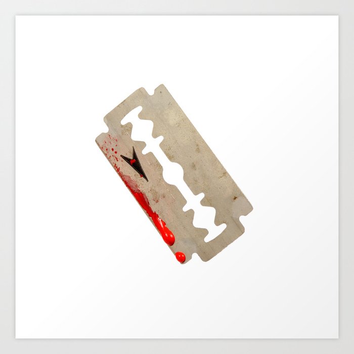 Razor Blade Art Print By Maxphotography Society6