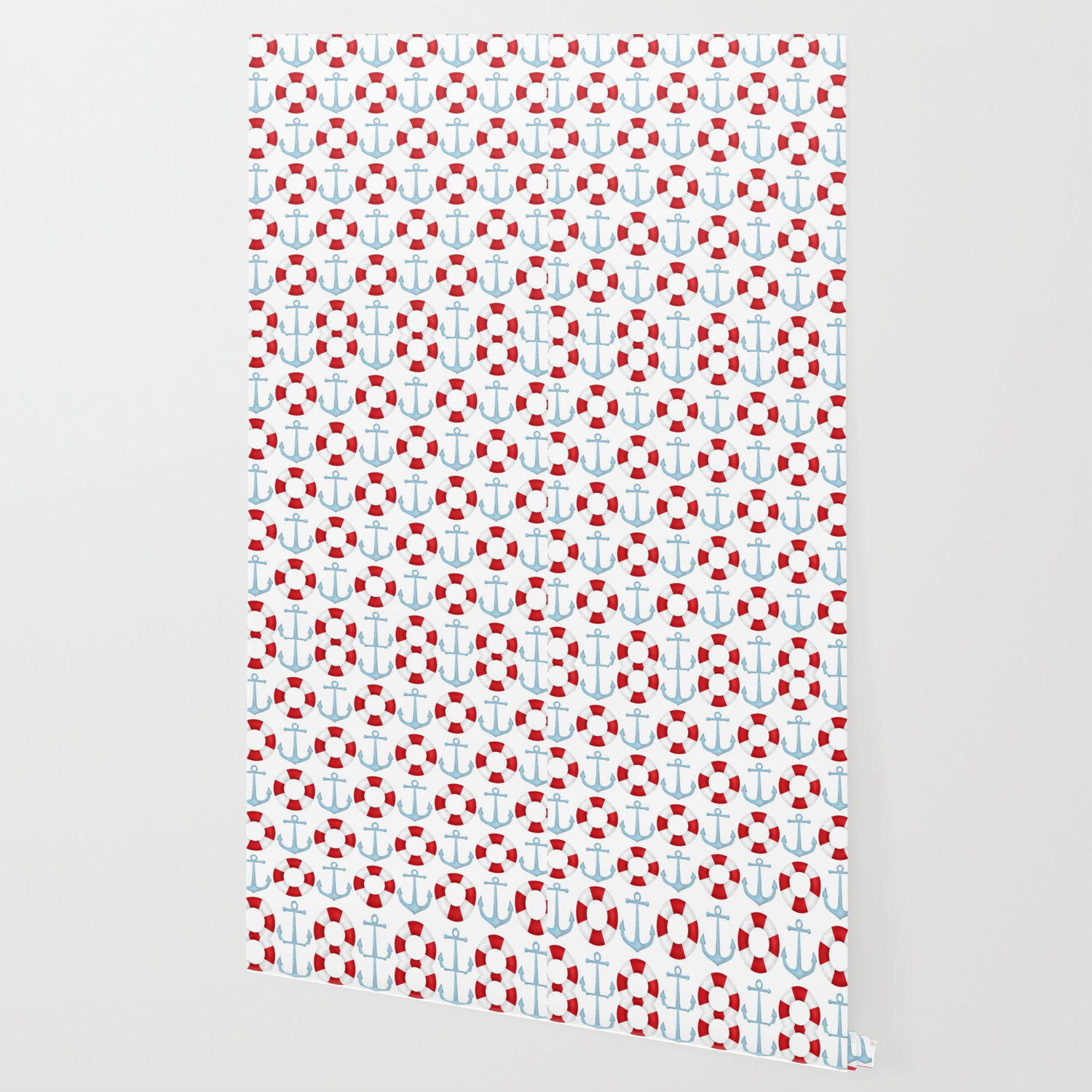 Anchors And Buoys Pattern Wallpaper By Avenger Society6