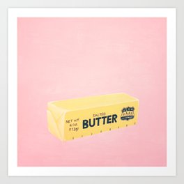 The Butter The Better Kunstdrucke | Curated, Colorful, Illustration, Sweet, Cook, Pink, Cooking, Drawing, Pop Art, Fun 