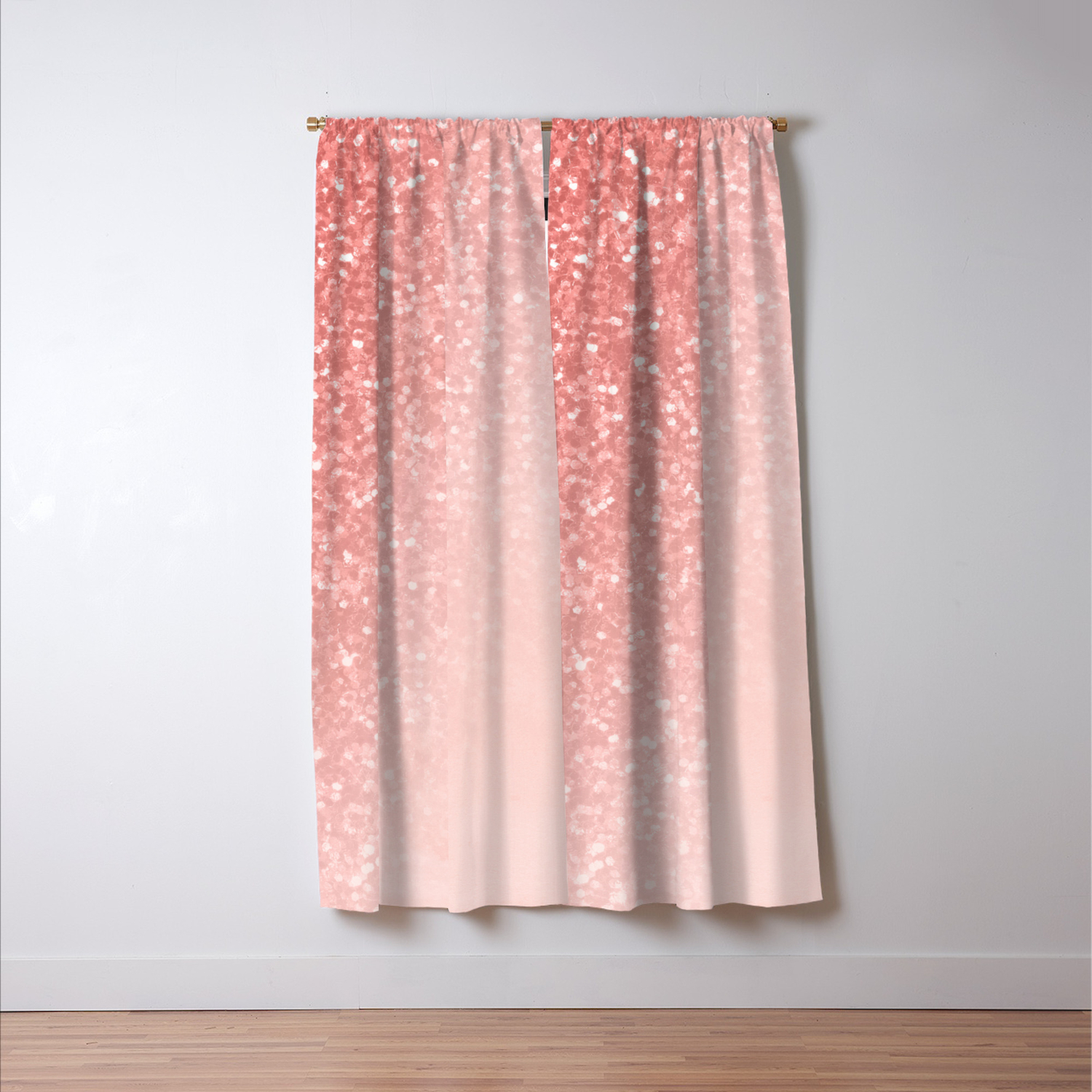 She Sparkles Deep Rose Gold Pastel Pink Luxe Geometric Blackout Curtain By Naturemagick Society6