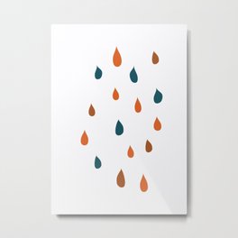 Rain Drops Metal Print | Decoration, Summersymbol, Graphicdesign, Art, Nature, Sky, Abstravt, Trendy, Summer, Shiny 