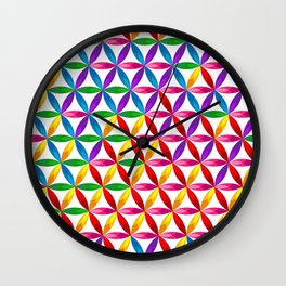 Flower of life, Sacred Geometry, Gold, Healing and Energizing  Wall Clock