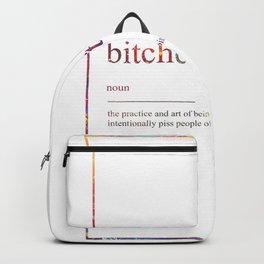 BITCHCRAFT 565 Watercolor Map Yoga Quote Definitio Backpack
