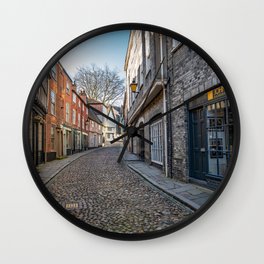 The historic Elm Hill, Norwich Wall Clock
