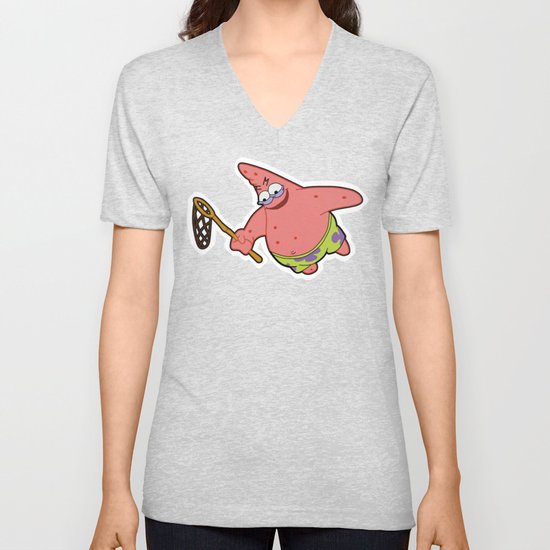 Savage Patrick Star Meme Evil Angry Spongebob Squarepants Unisex V Neck By Pockying Society6