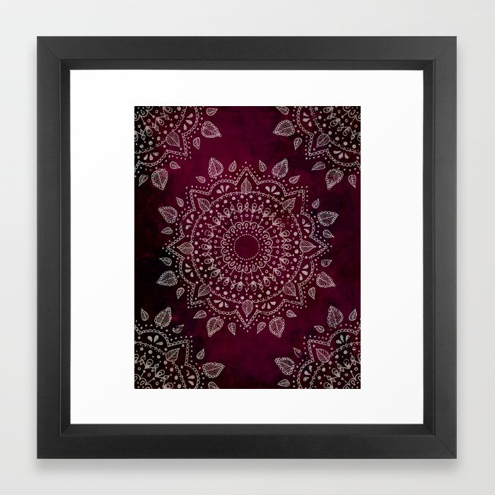 Download Wine Mandala Framed Art Print by jenndalyn | Society6