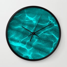 Crystalline Sea - Warm Teal Wall Clock