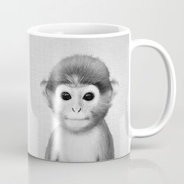 Baby Monkey - Black & White Coffee Mug