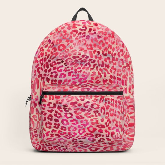cheetah print pink backpack