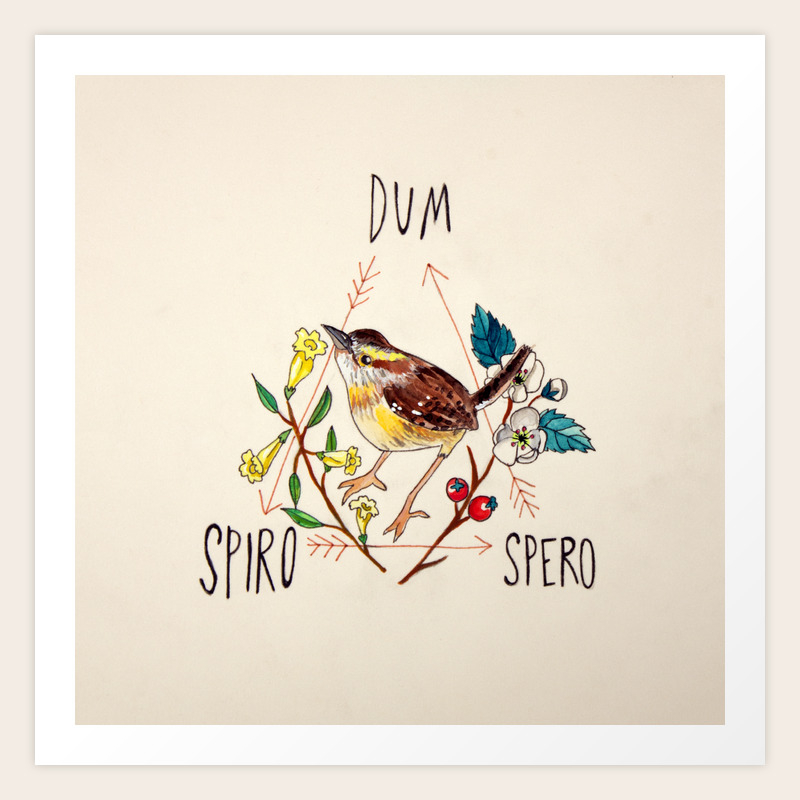 dum spiro spero art print by tinytinymushroom