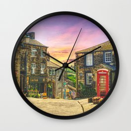 Haworth Illustration Effect  Wall Clock