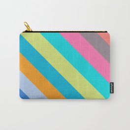 Basically Fabulous Multicolor Stripes Pattern Carry-All Pouch