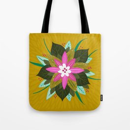 Tropical flower | Gold Tote Bag