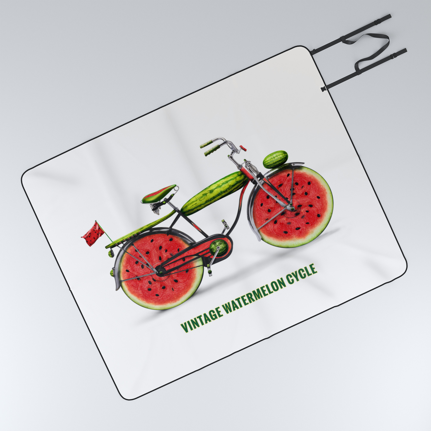 Organic Inventions Series Vintage Watermelon Bicycle Picnic