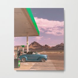 Gas Station in Utah / Americana Metal Print