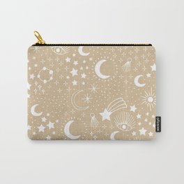 Magic Universe shooting stars and wishful eye moon sparkle and constellation blue Carry-All Pouch