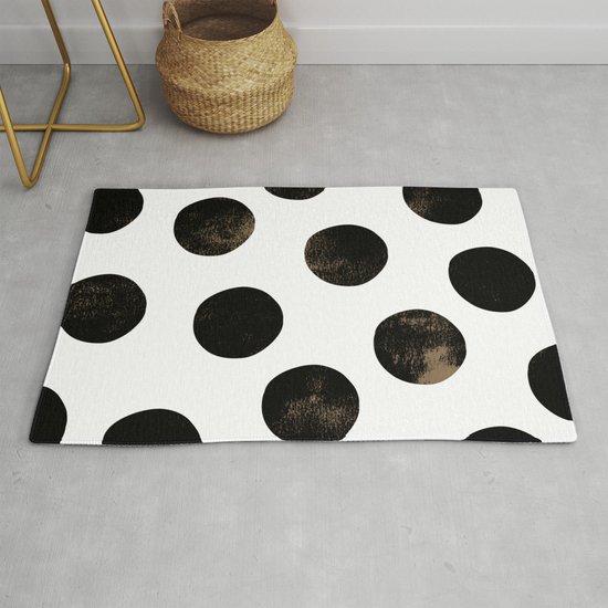 Black Polka Dots Rug by Society6