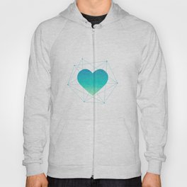 Heart In 3D Dimension Texture Hoody