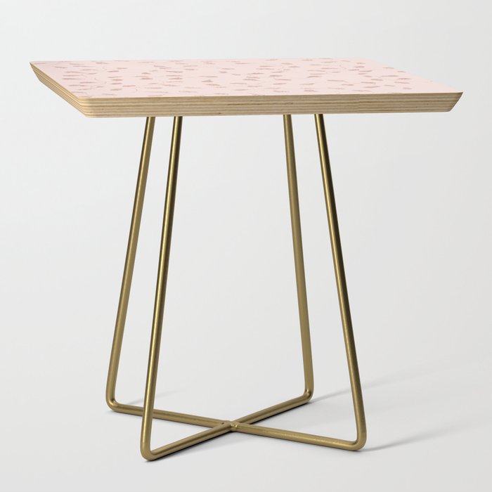Modern Rose Gold Leaf On Blush Pink Illustration Pattern Side Table By Girlytrend Society6 This ginko leaf coffee table was inspired by a handcrafted piece created by master goldsmiths for an italian princess? modern rose gold leaf on blush pink illustration pattern side table by girlytrend