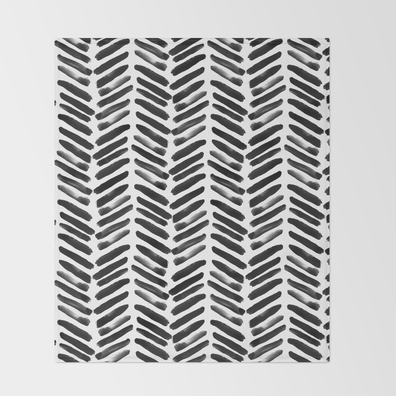 Simple Black And White Handrawn Chevron Horizontal Throw Blanket By Simplicity Of Live Society6