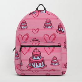 Cute Pink Cake Pattern Backpack