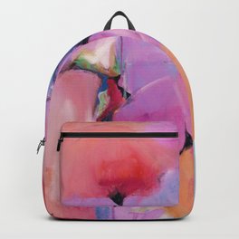 Tokyo Backpack | Acrylic, Cheerfulart, Pinkflowers, Abstractprint, Bedroomart, Brightabstract, Floralabstract, Pinkabstract, Nurseryart, Abstractflowers 