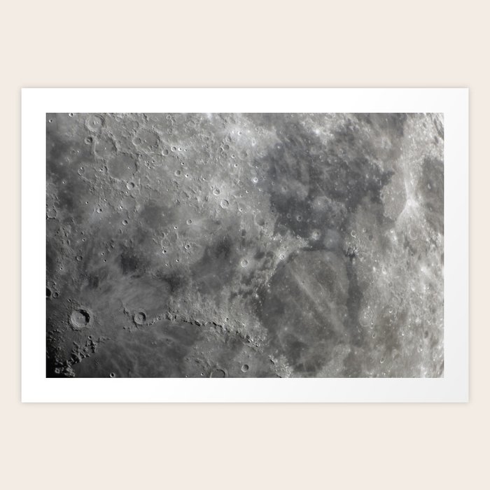 craters on the moon Art Print by rogerporter | Society6