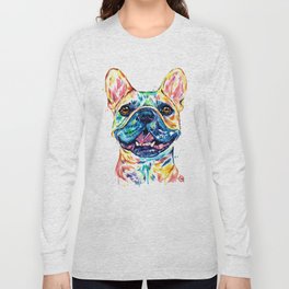 French Bulldog Watercolor Painting By Lisa Whitehouse Long Sleeve T Shirt