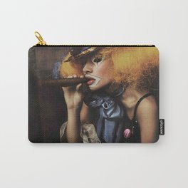 sad Girl clown with old dress smoke a cigar Carry-All Pouch