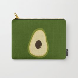 Green avocado in cartoon style. Pattern illustration. Carry-All Pouch