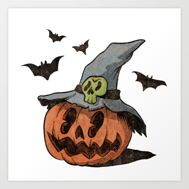 Halloween Cartoon Pumpkin Art Print By Jeso Jeso Society6