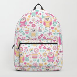 Owls and flowers, for owls lovers, owl bird lover Backpack