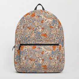 Orange and blue abstract pattern Backpack