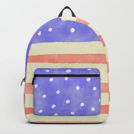 USA flag watercolor paper texture Backpack