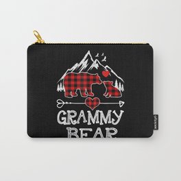 Grammy Bear Christmas Pajama Red Plaid Carry-All Pouch | Bear, Christmas, T Shirt, Plaid, Gift, Graphicdesign, Grammy, Red, Pajama, Family 