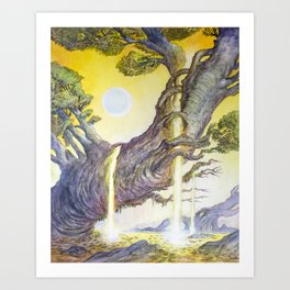 The Wondrous Auric Falls Art Print