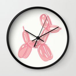 Balloon Dog - Pink Wall Clock